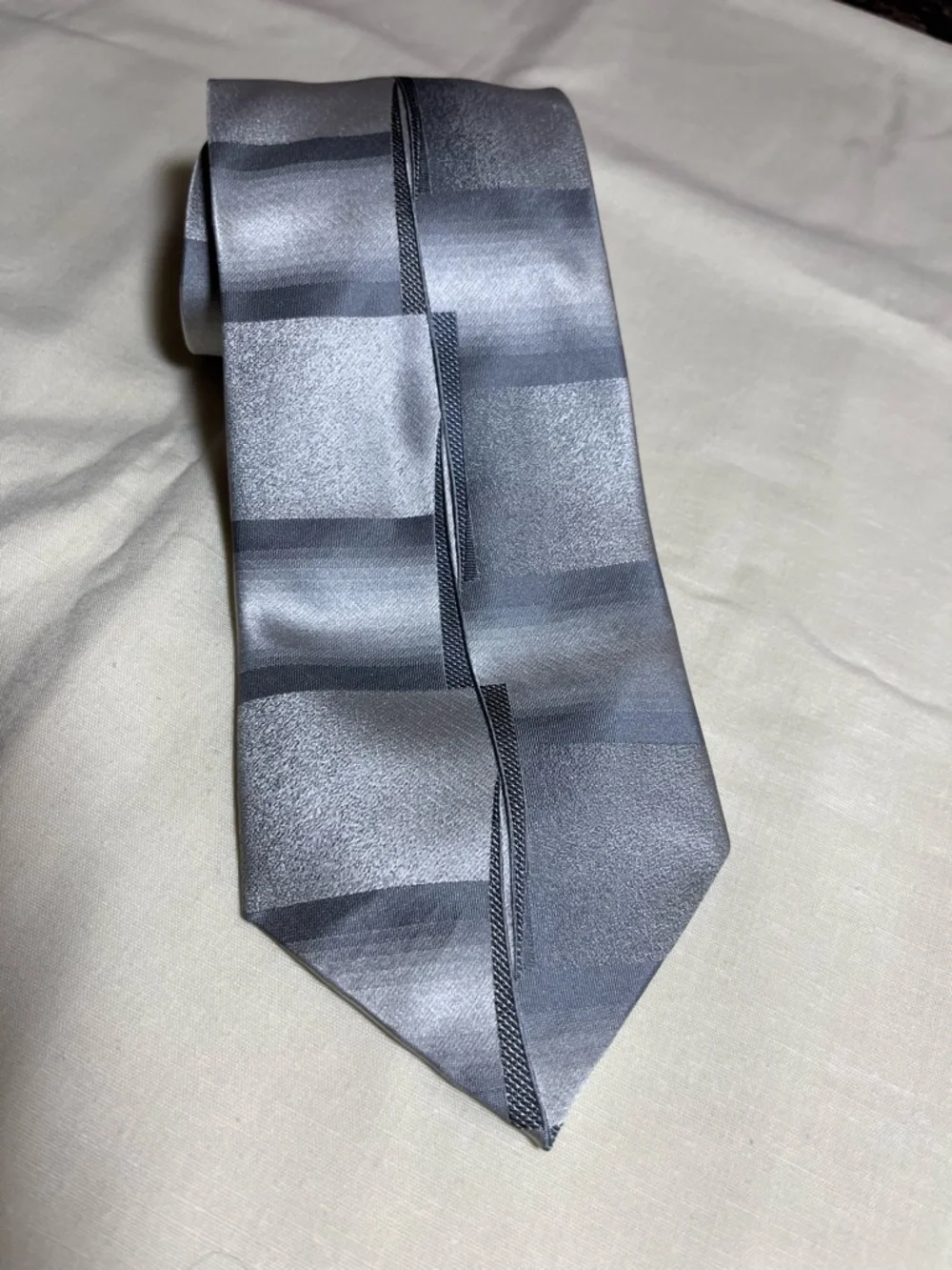Pierre Cardin Silver Gray Pattern Men's Tie